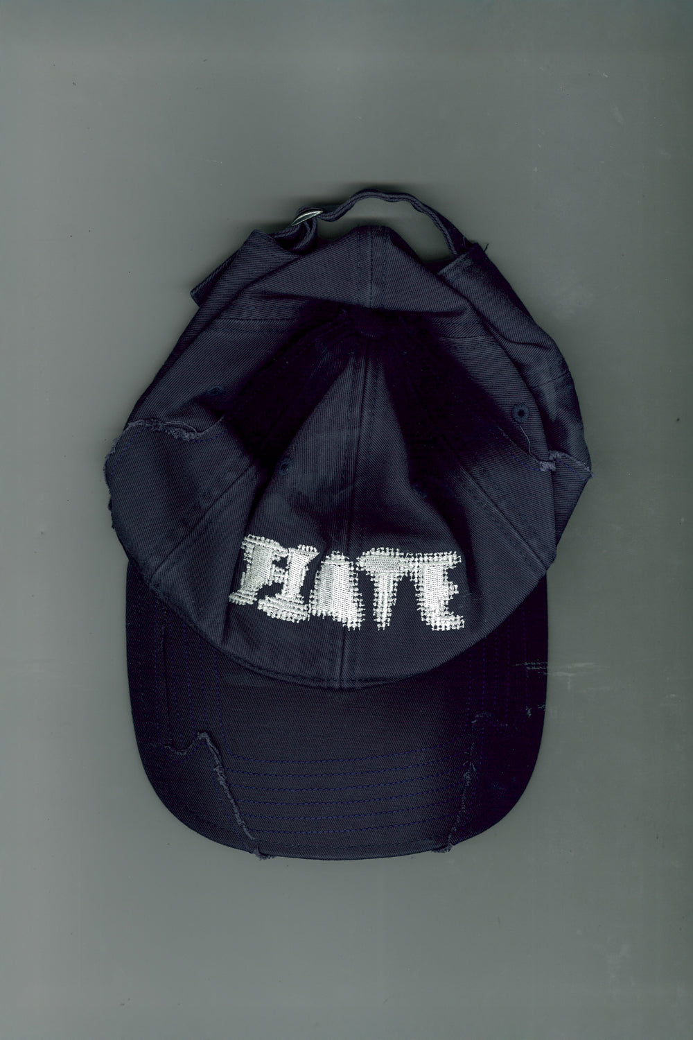 Distressed HATE CAP / CONNIE COSTAS