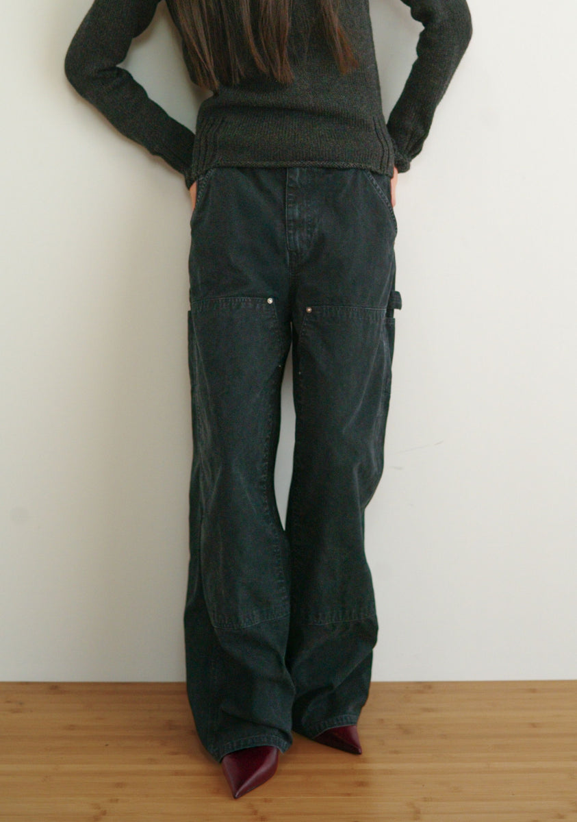 FI - Distressed Double Knee Pants / D-Gray ダークグレー ダブルニー