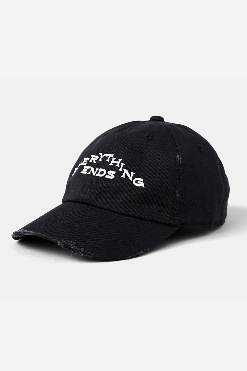 Distressed Everything Ends Cap BLK / Look Back and Laugh Books 