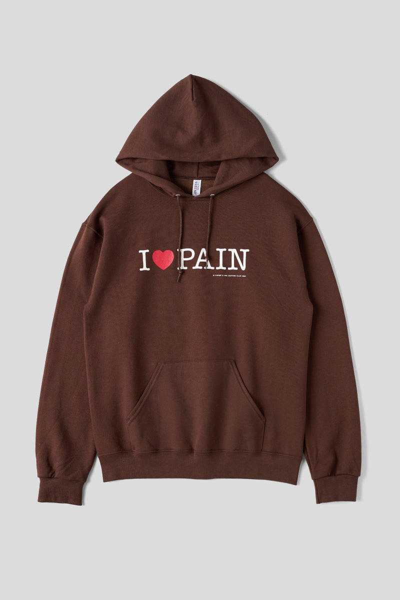 I ♡ PAIN Hoodie Brown / Paper & Ink Cotton Club – FIFTH GENERAL STORE