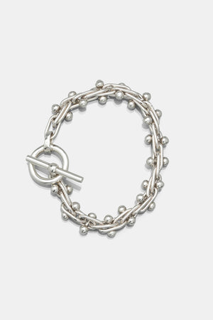 
                  
                    Silver Beaded Bracelet / Medium
                  
                