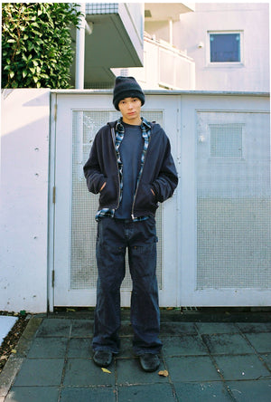 FI - Distressed Double Knee Pants / D-Gray Dark Gray Double Knee