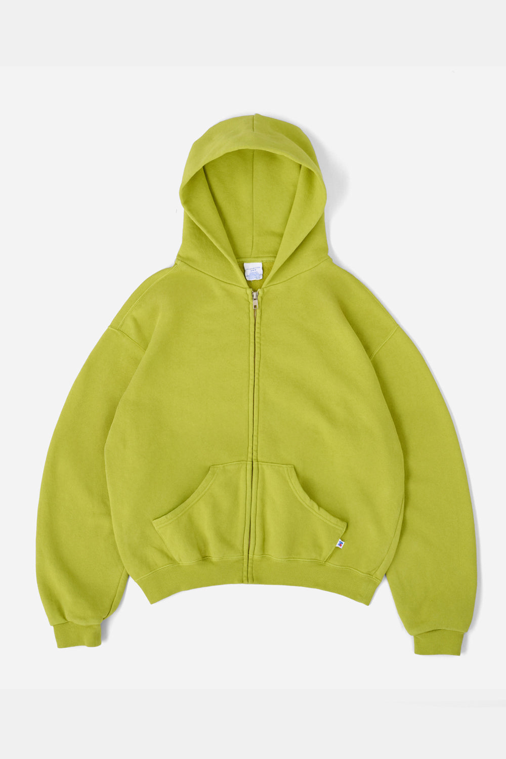 60's Faded Zip Hoodie / Lime