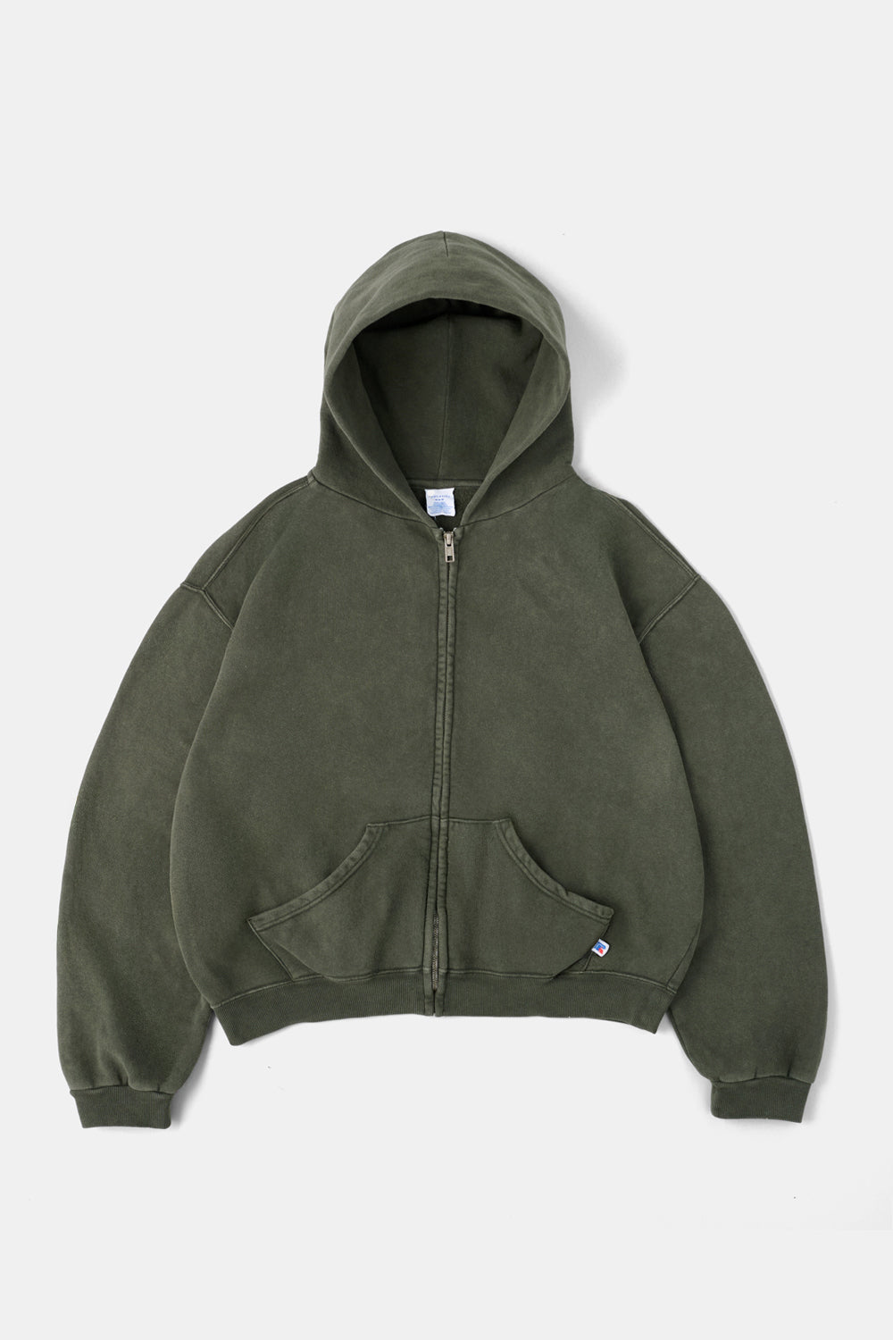 60's Faded Zip hoodie / Olive Gray
