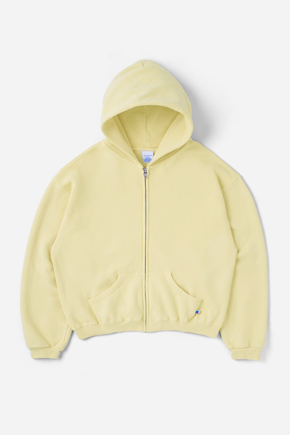 60’s Faded Zip hoodie / Soft Yellow