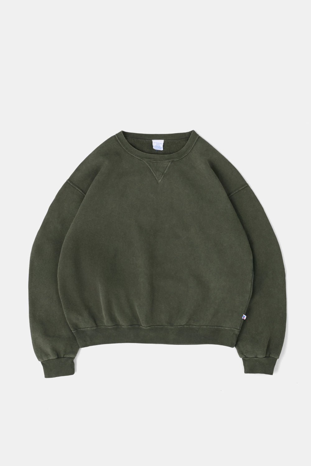 60’s Faded Crew Sweatshirts / Olive Gray