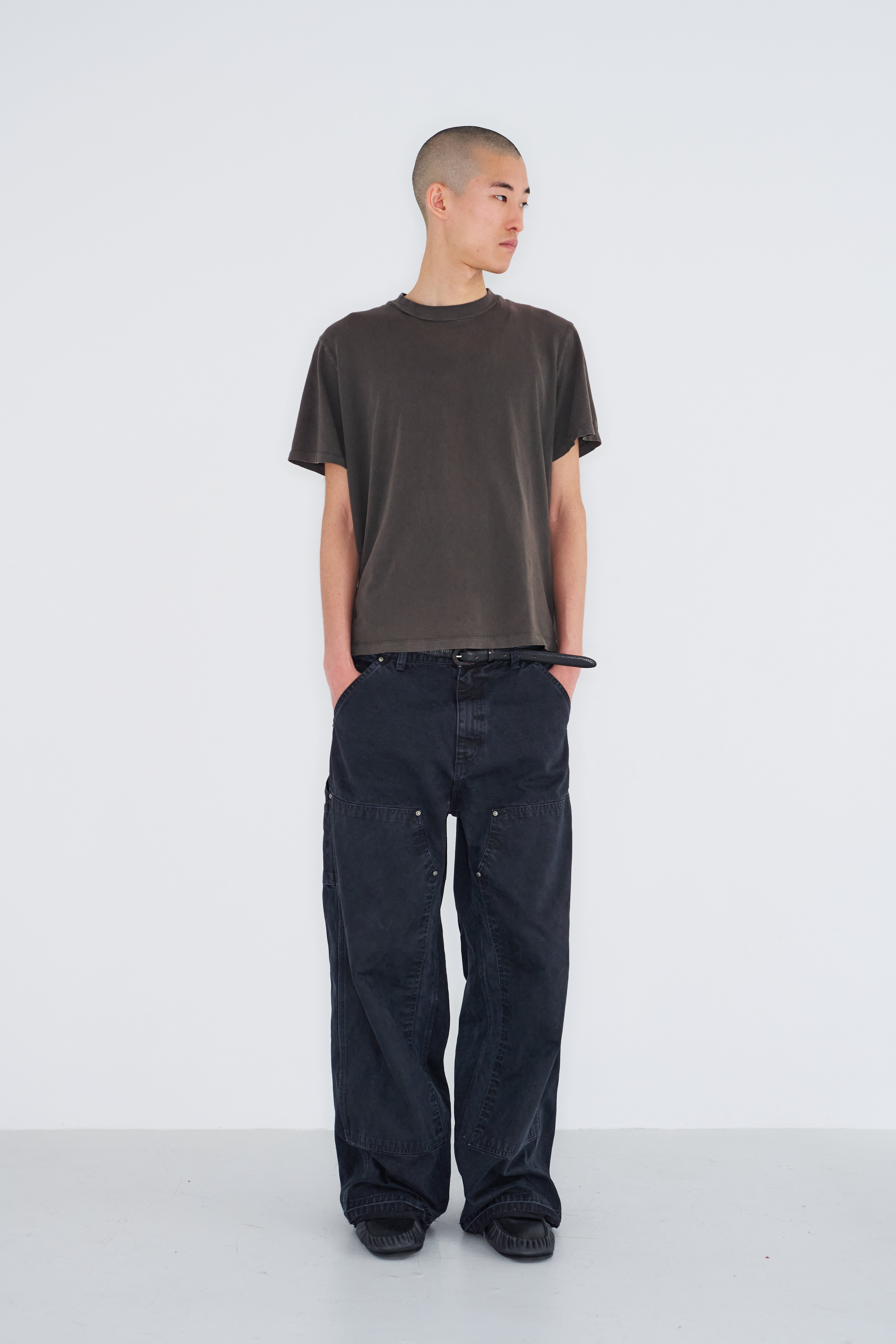 FI - Distressed Double Knee Pants / D-Gray ダークグレー ダブルニー