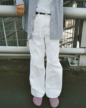 
                  
                    Knee Pleated Baggy Pants - Faded WHT
                  
                