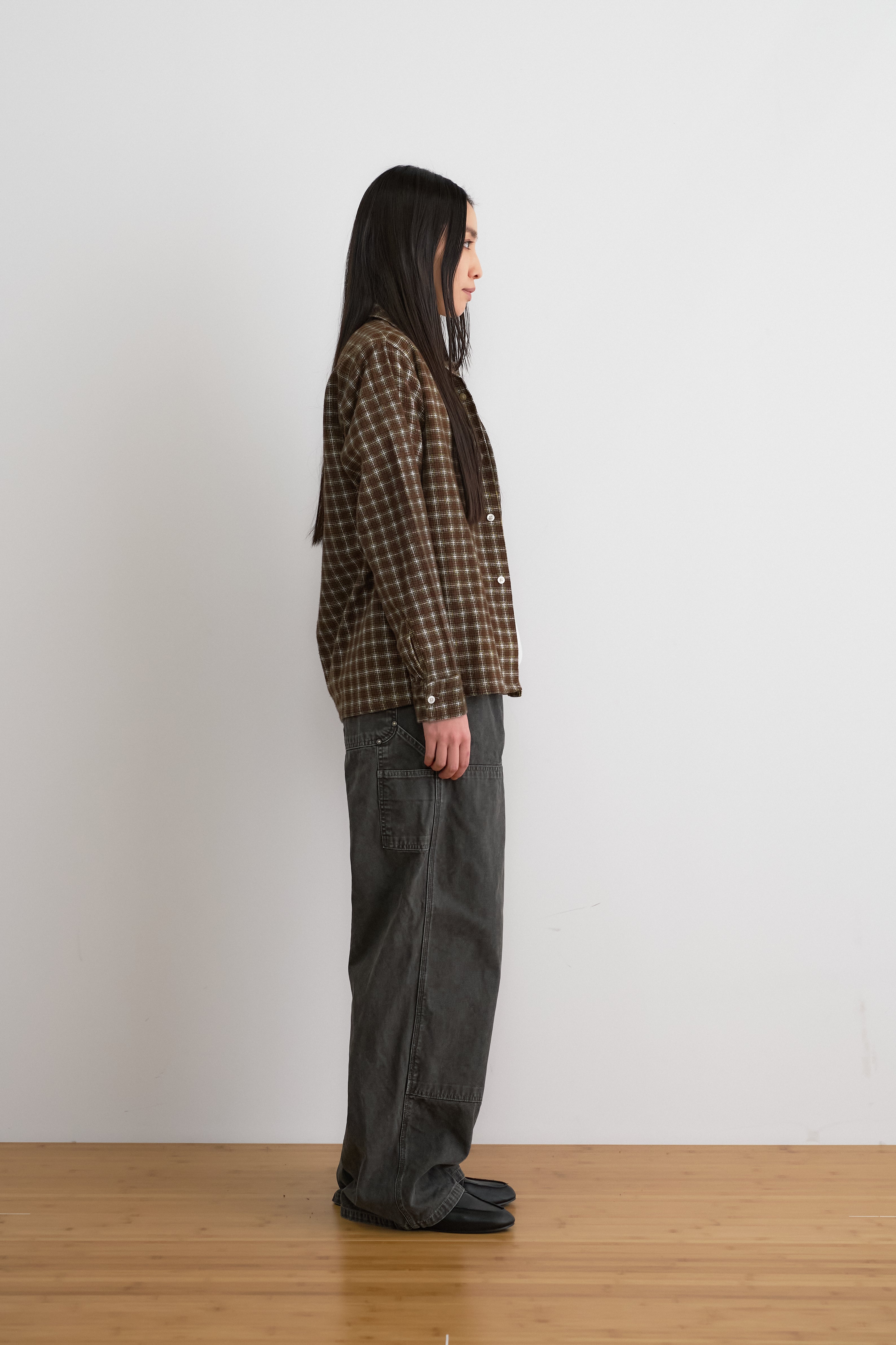 FI - Distressed Double Knee Pants / D-Gray ダークグレー ダブルニー