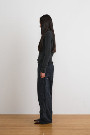 FI - Distressed Double Knee Pants / D-Gray ダークグレー ダブルニー