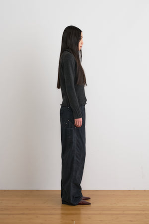 FI - Distressed Double Knee Pants / D-Gray ダークグレー ダブルニー