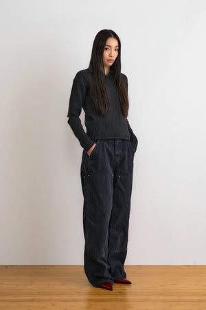 FI - Distressed Double Knee Pants / D-Gray ダークグレー ダブルニー