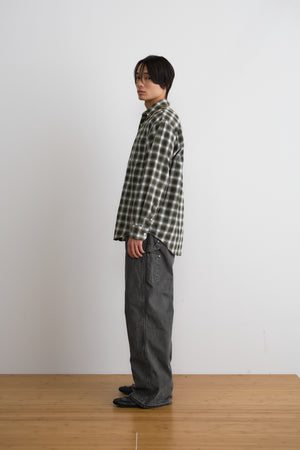 FI - Distressed Double Knee Pants / D-Gray ダークグレー ダブルニー