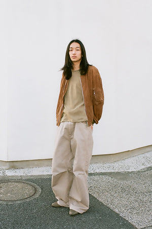 
                  
                    Knee Pleated Baggy Pants - Over-dyed Gray
                  
                