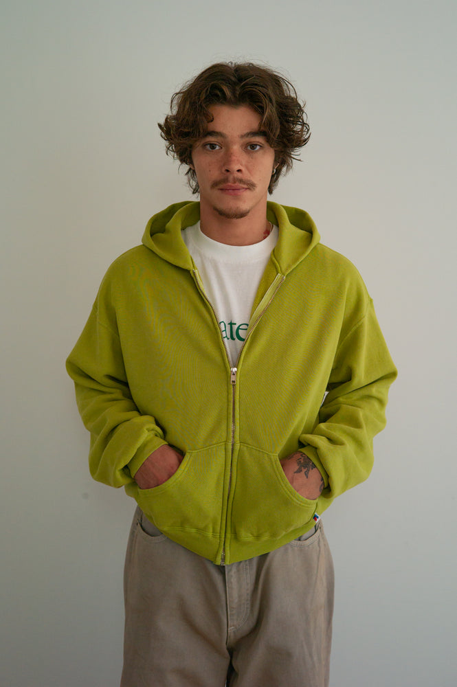 
                  
                    60’s Faded Zip hoodie / Lime
                  
                