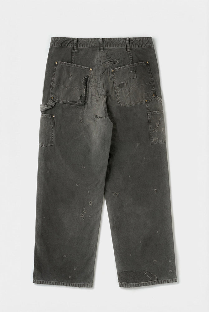 fifth general store×ANACHRONORM ダブルニーパンツ Distressed Double Knee Pants アナクロノーム ANACHRONORM FIFTH