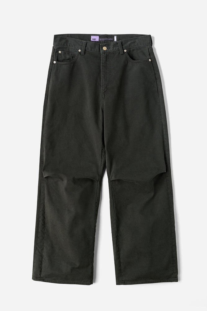 
                  
                    Knee Pleated Baggy Pants - Faded BLK
                  
                