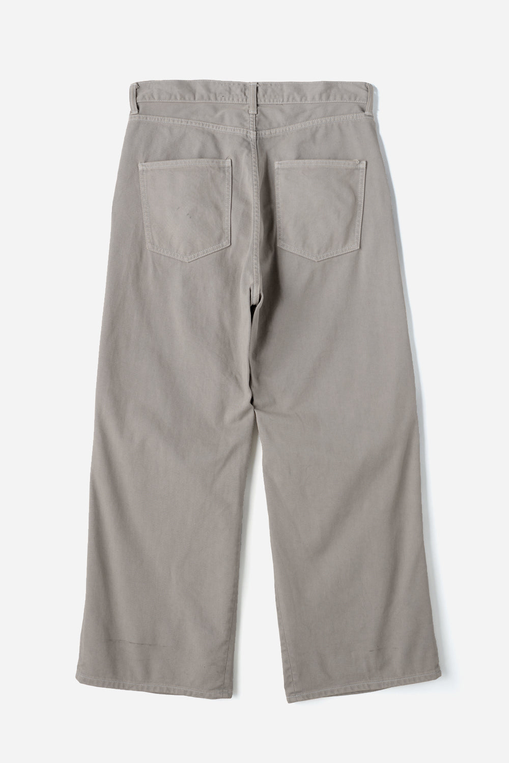 Knee Pleated Baggy Pants - Over-dyed Gray