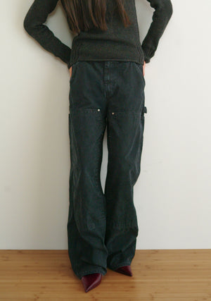 FI - Distressed Double Knee Pants / D-Gray ダークグレー ダブルニー