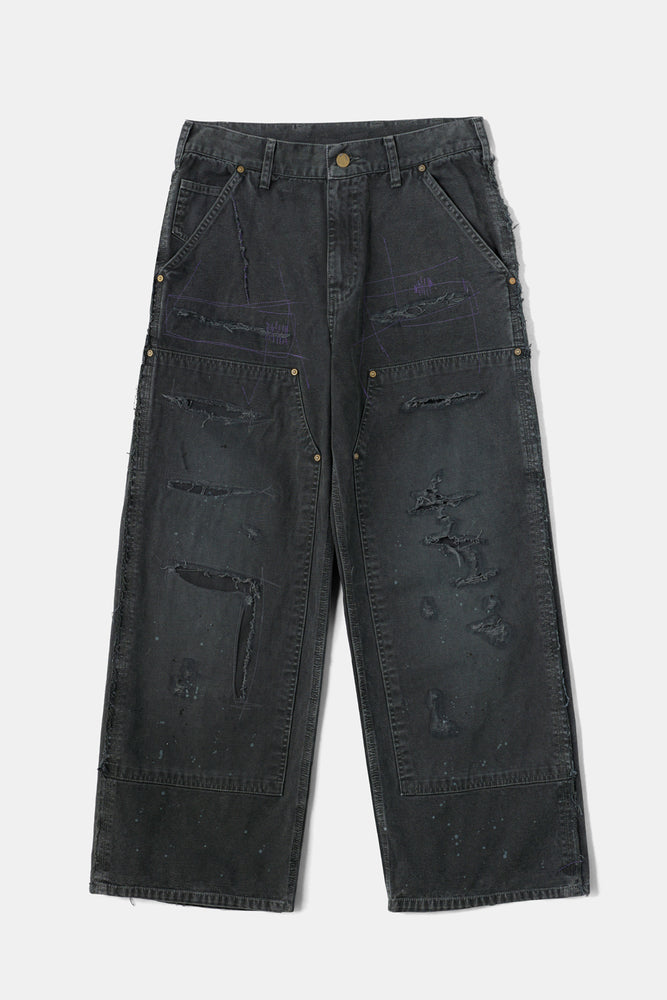 Ripped Double Knee Pants / FIFTH + ANACHRONORM