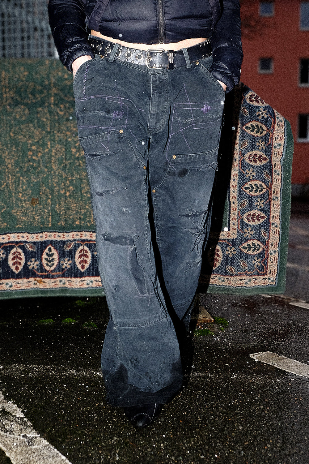 Distressed Double Knee Pants アナクロノーム ANACHRONORM FIFTH コラボ