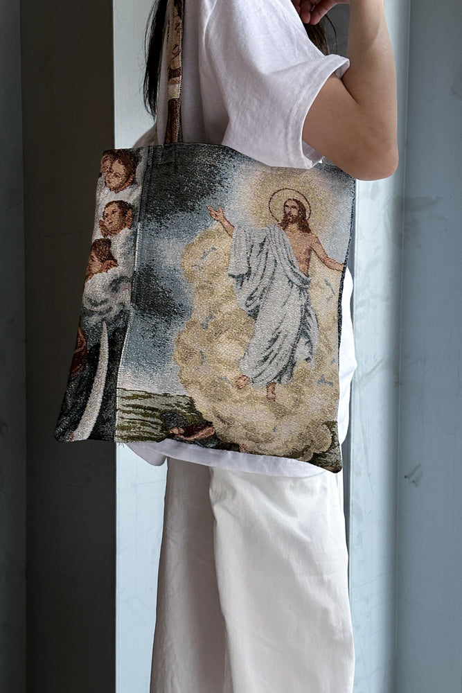 
                  
                    Woven Fabric Tote / Jesus Motif
                  
                