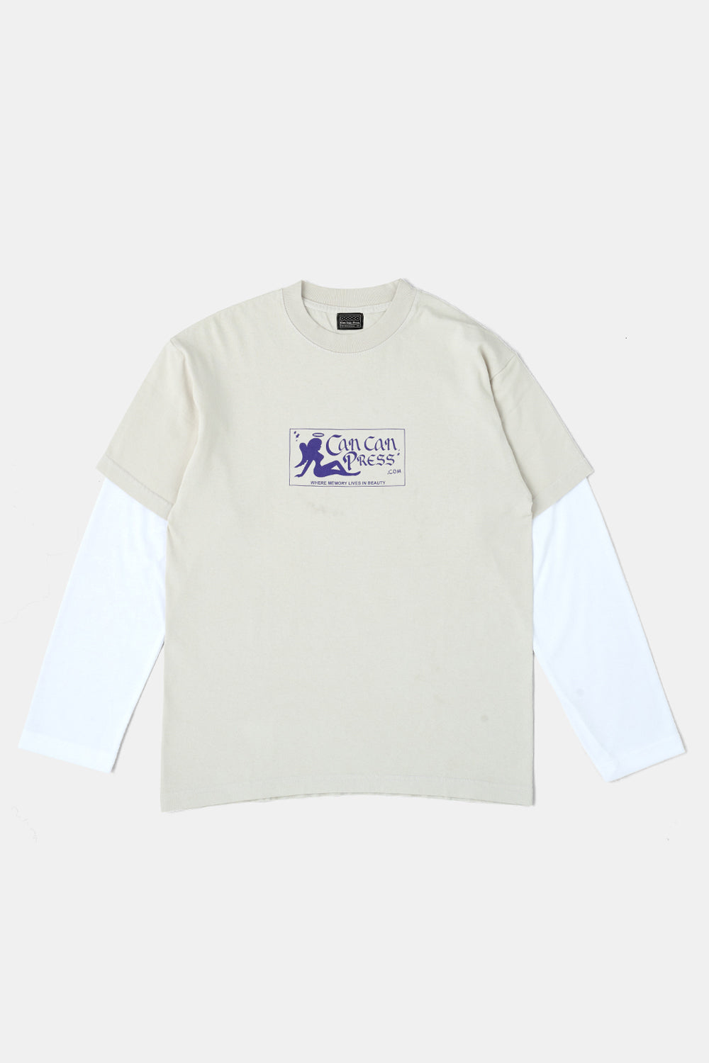 CAN CAN Layerd LS Shirts Stone / Can Can Press x FIFTH