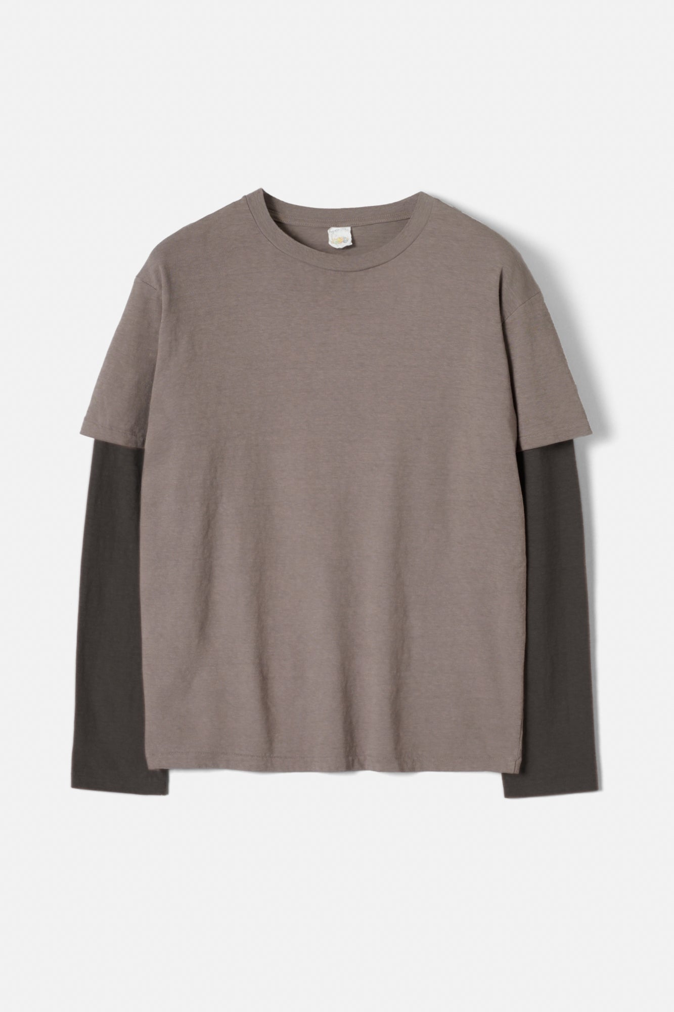 Faded Blank Layered tee inspired by the ’60s and ’70s / Purple Grey