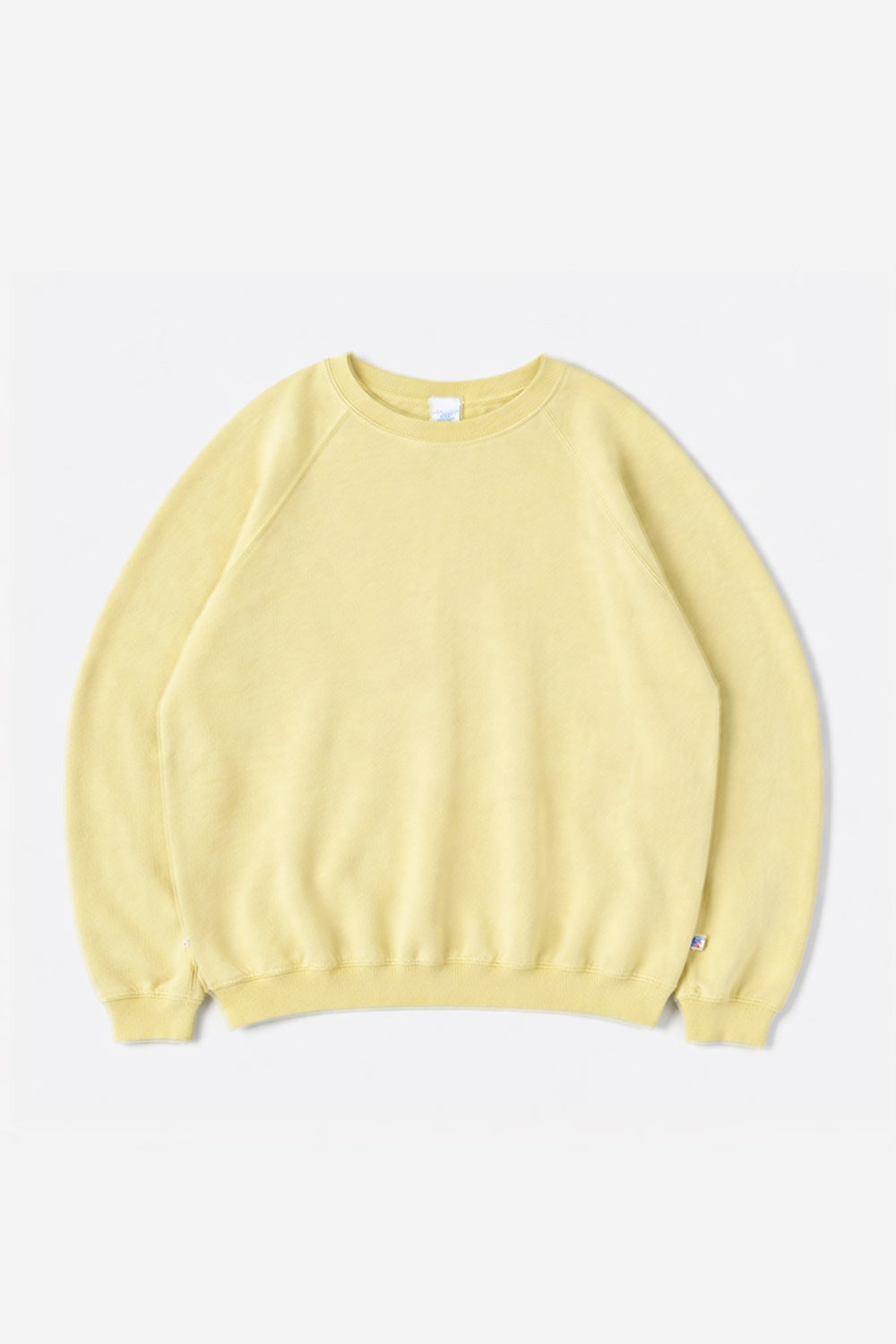 60's Faded Raglan Sweatshirts / Soft Yellow