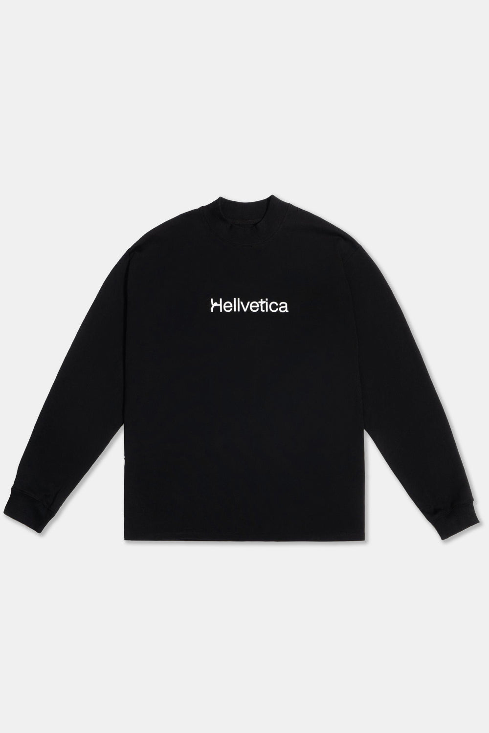 Hellvetica Black Cotton Long-sleeve / samepaper