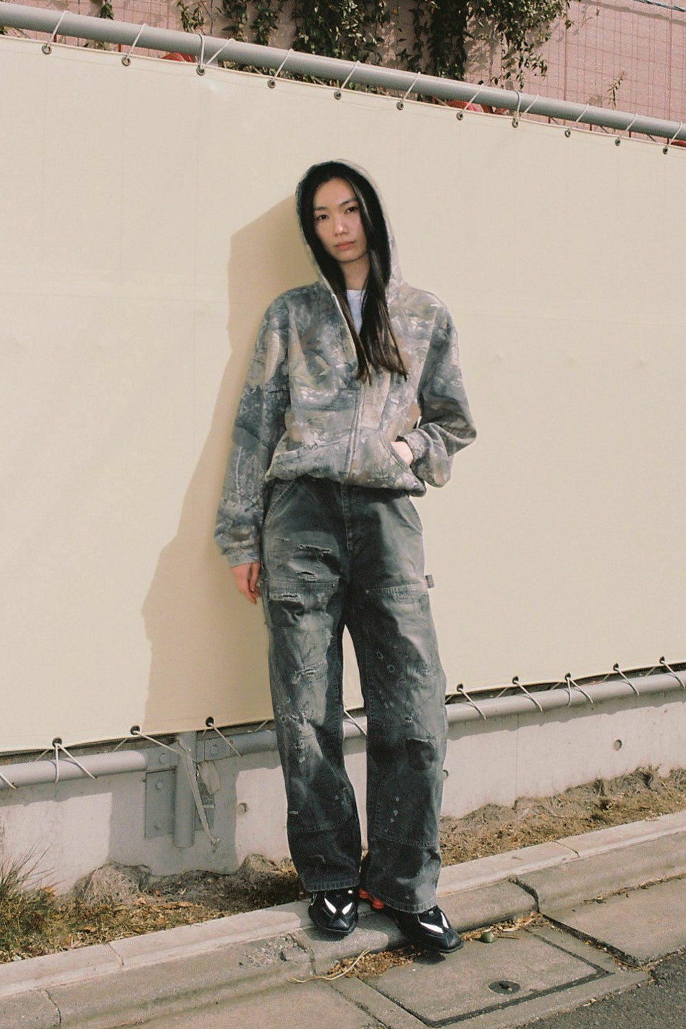 Distressed Double Knee Pants アナクロノーム ANACHRONORM FIFTH コラボ