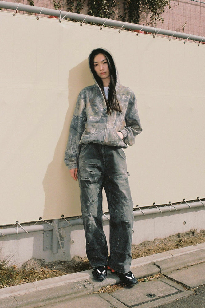 fifth general store×ANACHRONORM ダブルニーパンツ Distressed Double Knee Pants アナクロノーム ANACHRONORM FIFTH