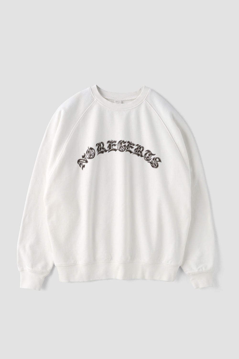 NO REGERTS Tattoo - Raglan Sweatshirt White