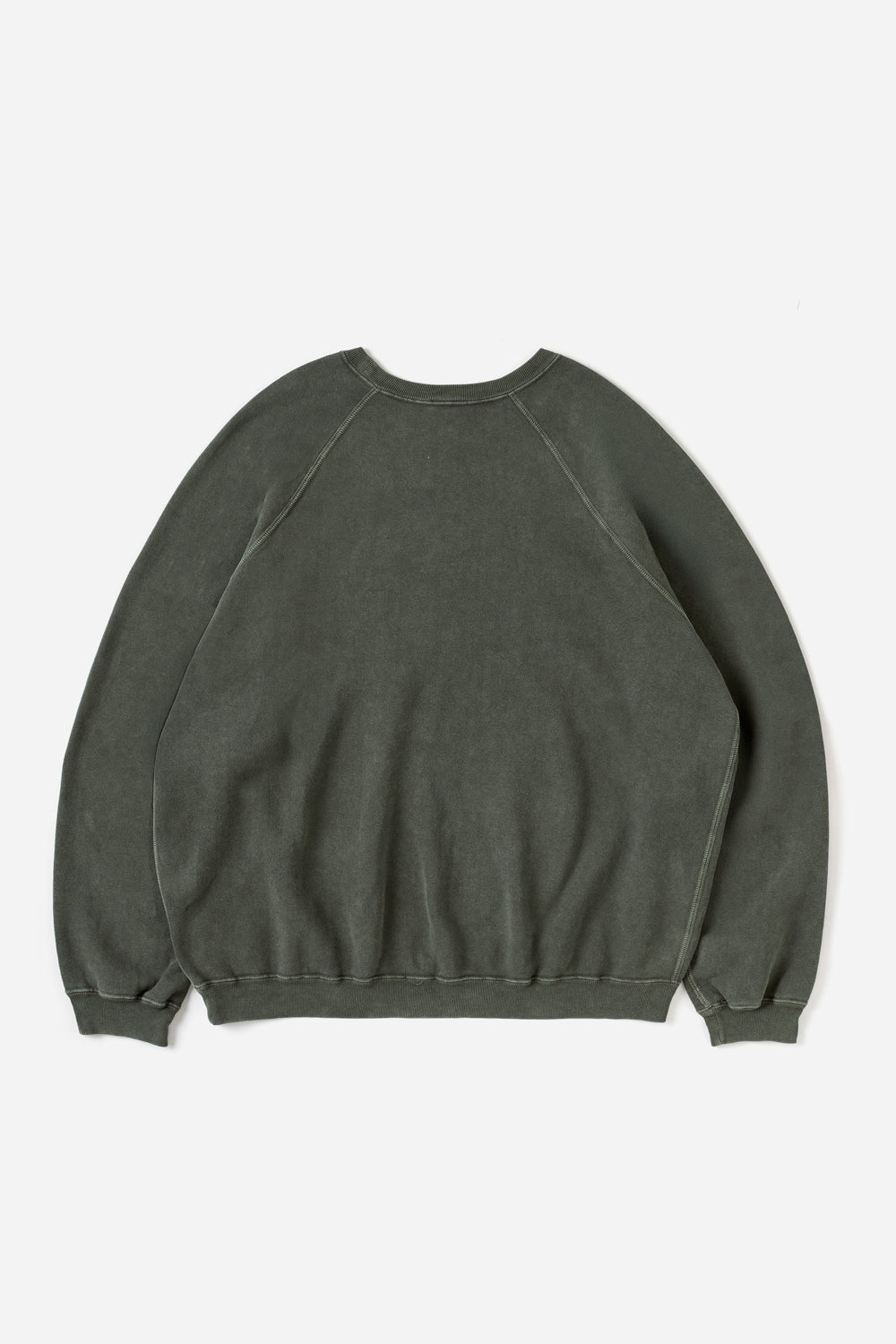 60’s Faded Ragran Sweatshirts / Olive Gray