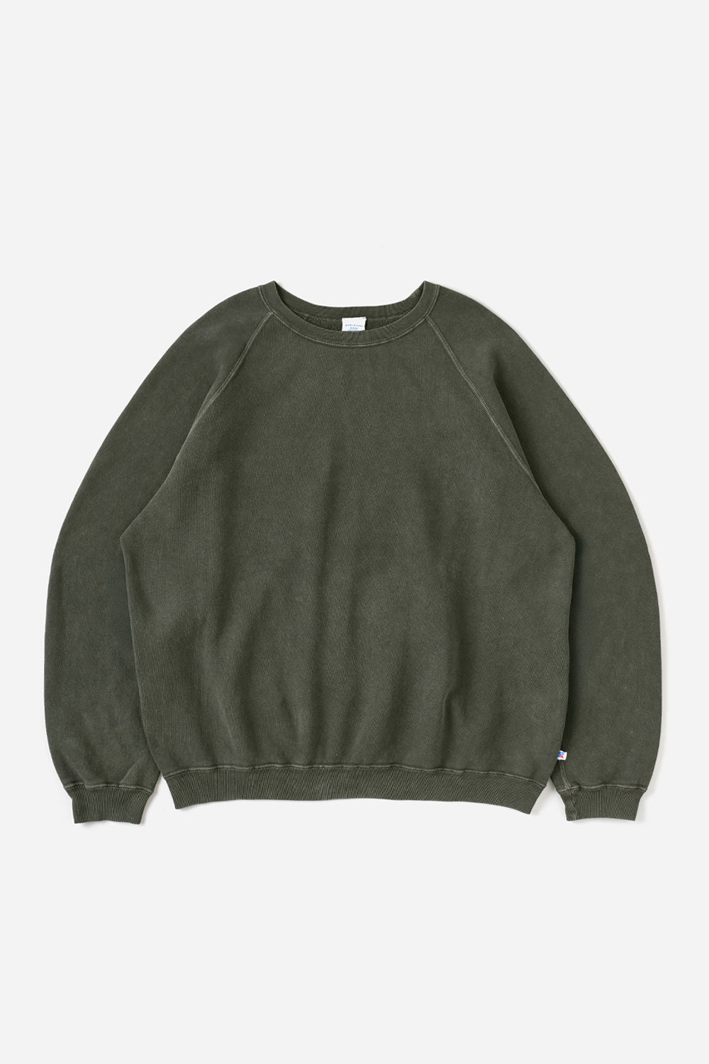 60’s Faded Ragran Sweatshirts / Olive Gray