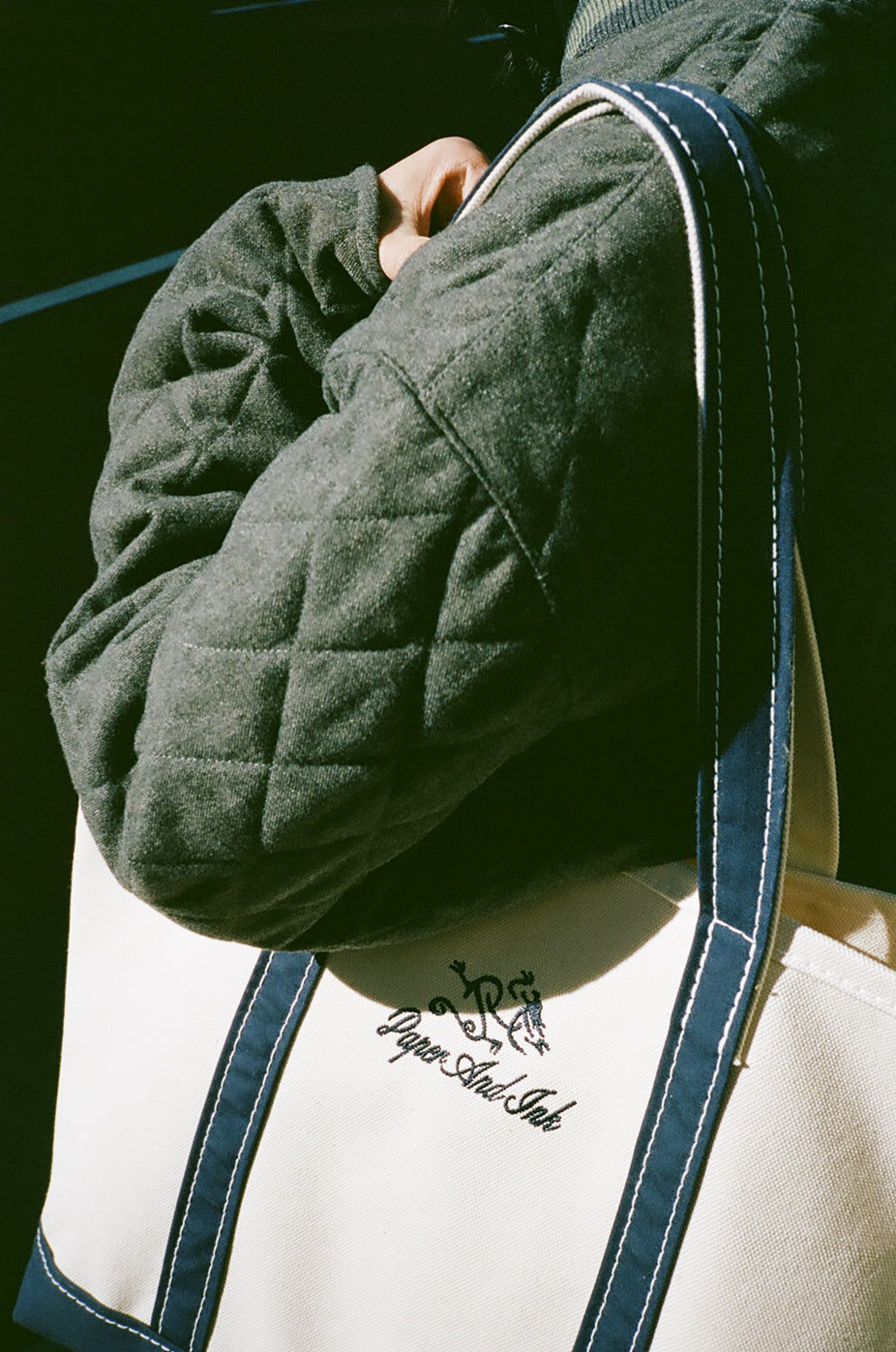 Paper & Ink Cotton Club Dragon Logo Tote Bag Paper & Ink Cotton Club Dragon Logo Tote Bag