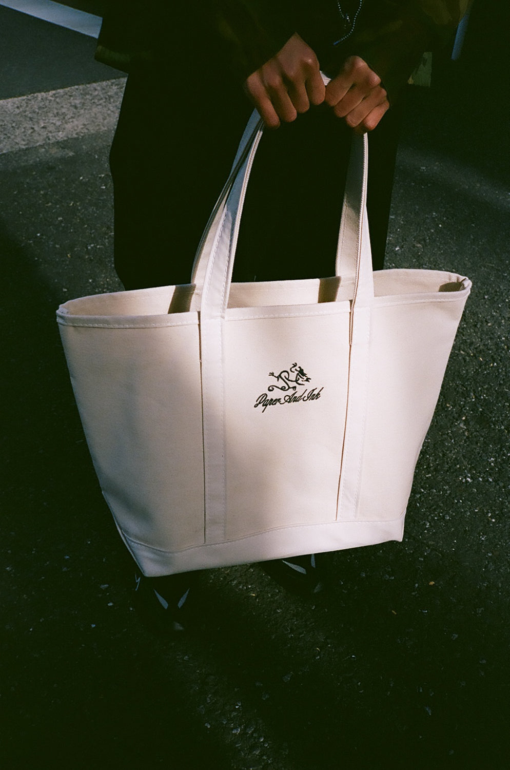 Paper & Ink Cotton Club Dragon Logo Tote Bag Paper & Ink Cotton Club Dragon Logo Tote Bag
