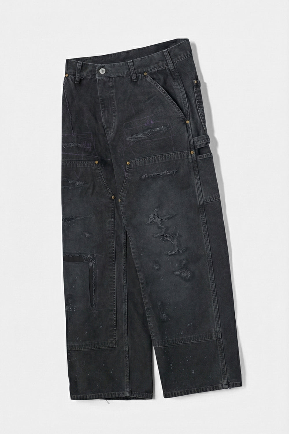 Ripped Double Knee Pants / FIFTH + ANACHRONORM