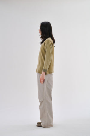 
                  
                    Knee Pleated Baggy Pants - Over-dyed Gray
                  
                