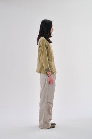 
                  
                    Knee Pleated Baggy Pants - Over-dyed Gray
                  
                