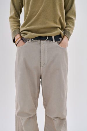 
                  
                    Knee Pleated Baggy Pants - Over-dyed Gray
                  
                