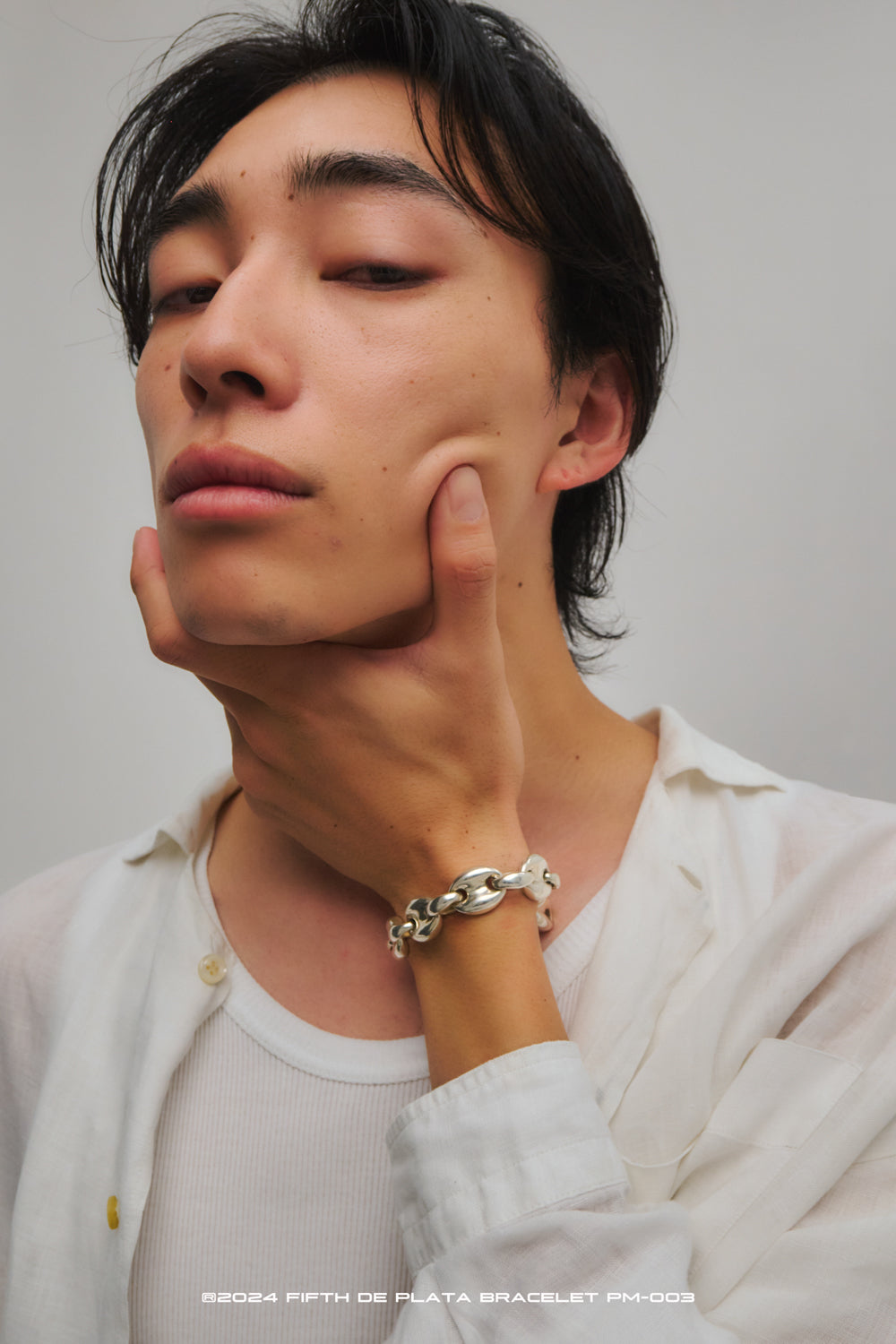 Fifth Silver Bracelet PU1991 / シルバーチェーンブレスレット メキシコ