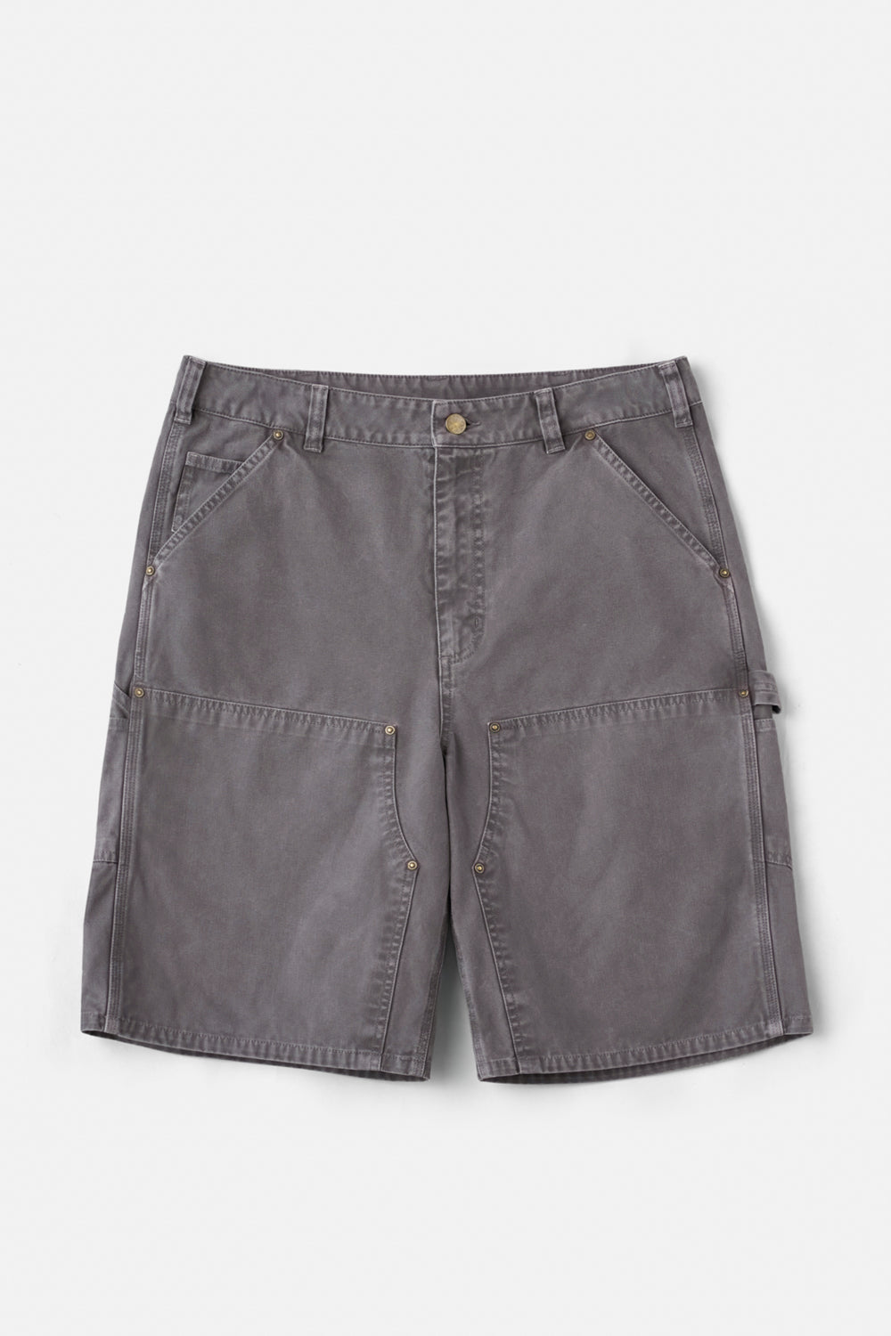 Distressed Double Knee Shorts Ver.2 / Wine Grey