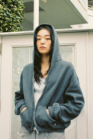 
                  
                    60's Faded Zip hoodie / Navy Gray
                  
                
