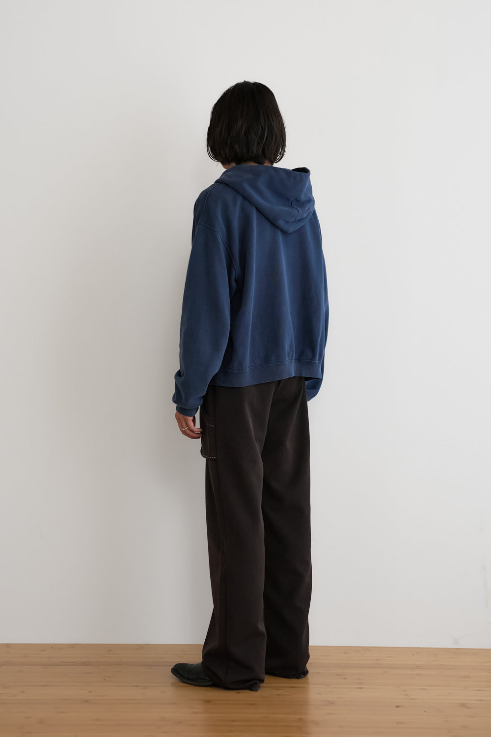 60's Faded Zip hoodie / Navy Blue