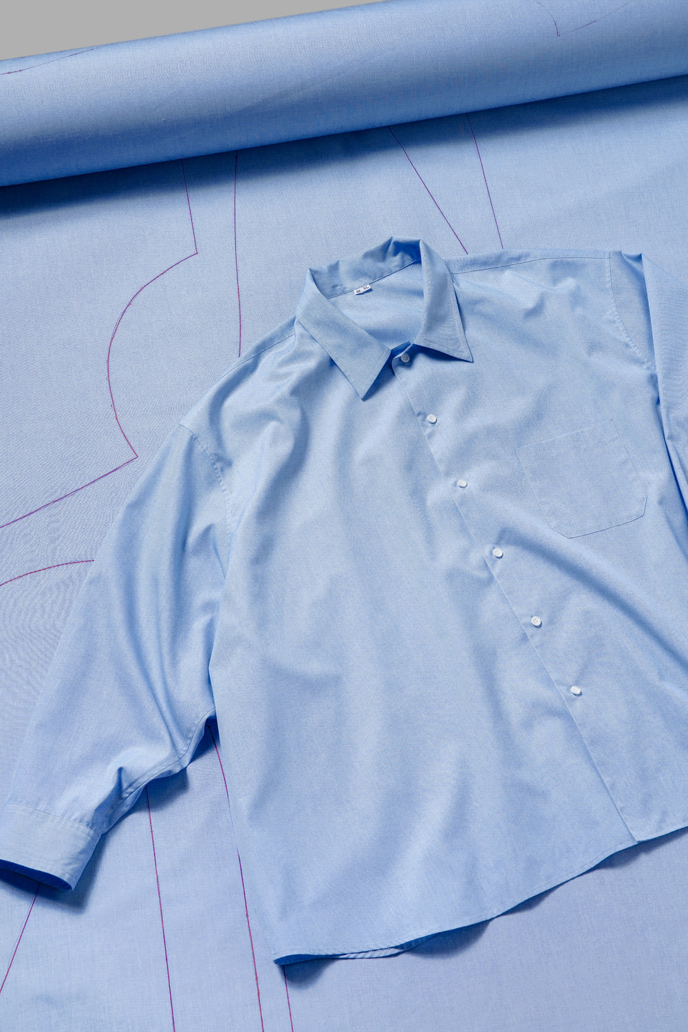 10XL Big Shirts - Bleu Clair / Made with French Military Fabric