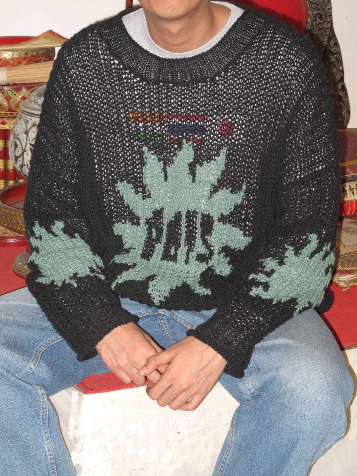 FIFTH + POTS / Hemp Loose Gauge Sweater (Black)