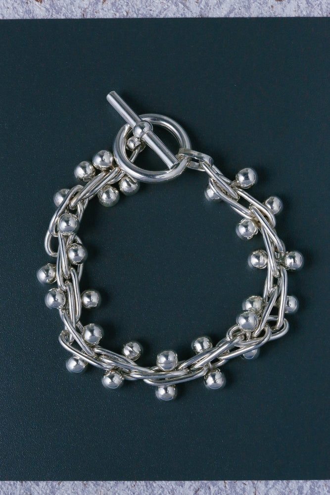 
                  
                    Silver Beaded Bracelet / Large
                  
                
