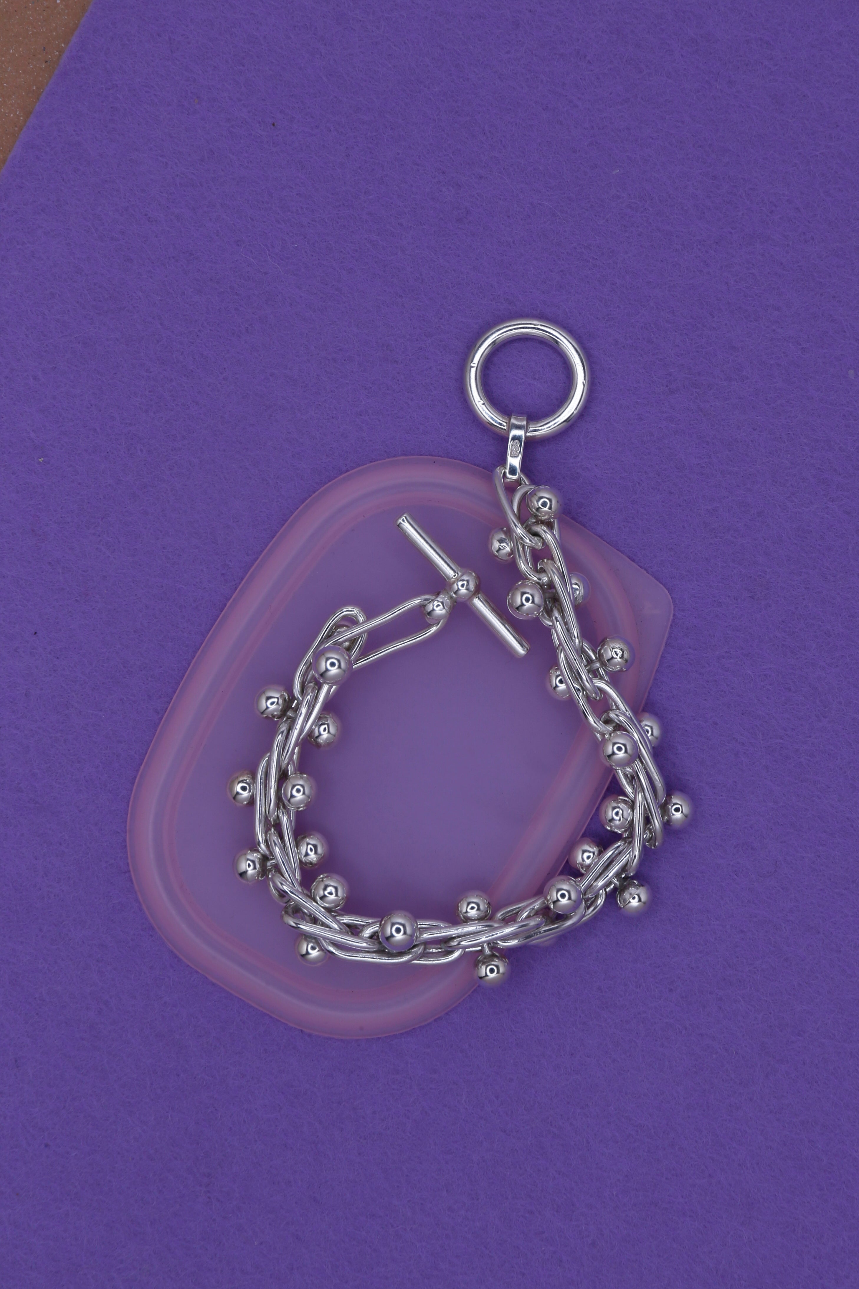 Silver Beaded Bracelet / シルバーブレスレット メキシコ