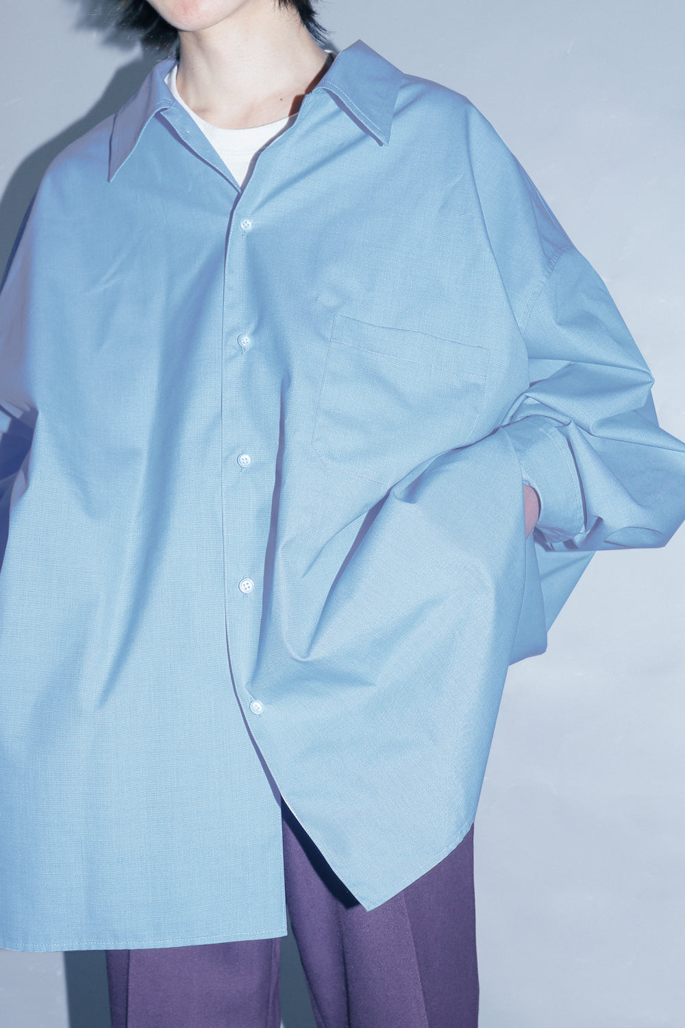 10XL Big Shirts - Bleu Clair / Made with French Military Fabric